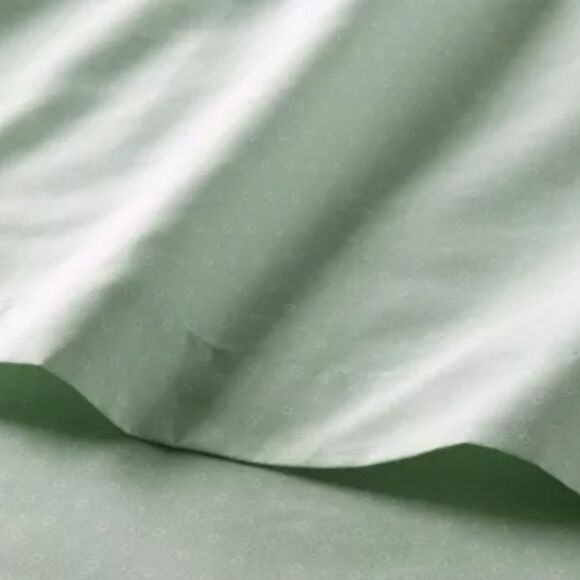 Easy Care Cotton Blend Sateen Sheet Set - Room Essentials Mint Dot - Picture 2 of 3